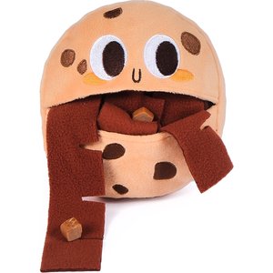 CHEWFFON Cookie Enrichment Crinkle Puzzle Dog Plush Toy, Brown