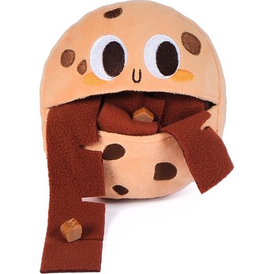CHEWFFON CHEWFFON Cookie Enrichment Crinkle Puzzle Dog Plush Toy, Brown