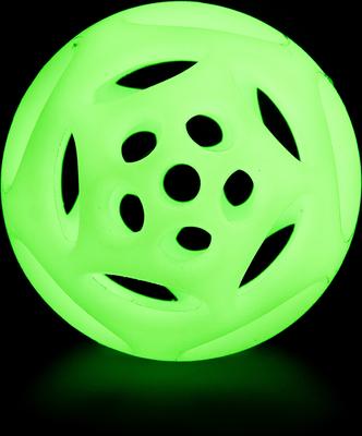 Show full view: Chew King by Mammoth Glowing Fetch Lattice Tough Chew Ball Dog Toy, Green, 2 count, Medium slide 2 of 8
