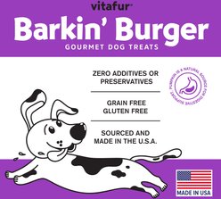 Vitafur Barkin Burger Chicken & Pumpkin Dog Treat, 4-oz bag slide 2 of 6
