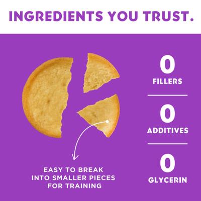 Show full view: Vitafur Barkin Burger Chicken & Pumpkin Dog Treat, 4-oz bag slide 4 of 7