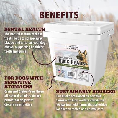 Show full view: All American Canine Duck Heads Dehydrated Dog Treats, 30 count slide 4 of 6