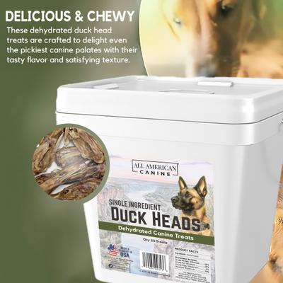 Show full view: All American Canine Duck Heads Dehydrated Dog Treats, 30 count slide 3 of 6
