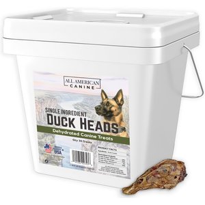 All American Canine Duck Heads Dehydrated Dog Treats, 30 count