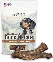 All American Canine Duck Necks Dehydrated Dog Treats, 2 count