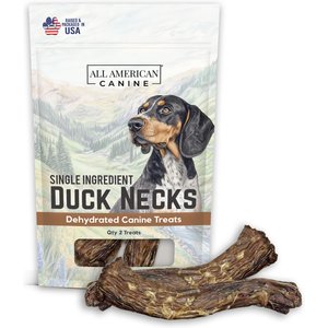 All American Canine Duck Necks Dehydrated Dog Treats, 2 count