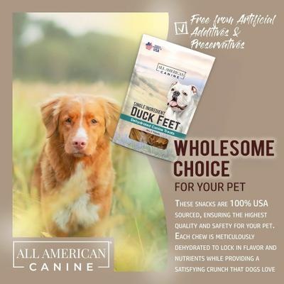Show full view: All American Canine Duck Feet Dehydrated Dog Treats, 5 count slide 7 of 7