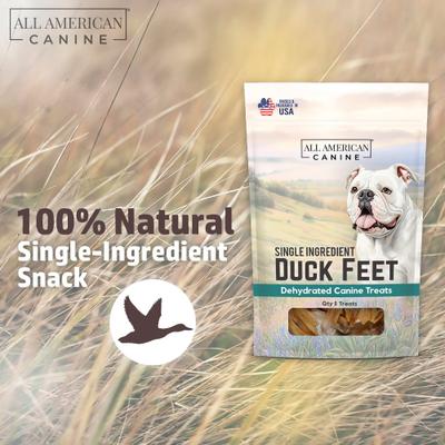 Show full view: All American Canine Duck Feet Dehydrated Dog Treats, 5 count slide 5 of 7