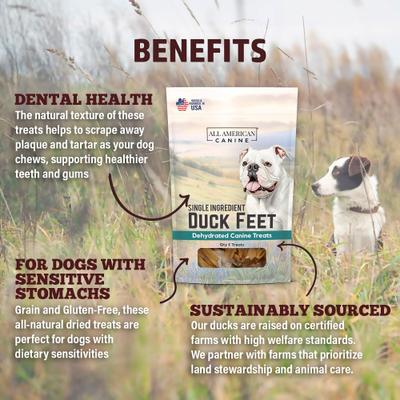 Show full view: All American Canine Duck Feet Dehydrated Dog Treats, 5 count slide 6 of 7