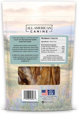 Show full view: All American Canine Duck Feet Dehydrated Dog Treats, 5 count slide 3 of 7