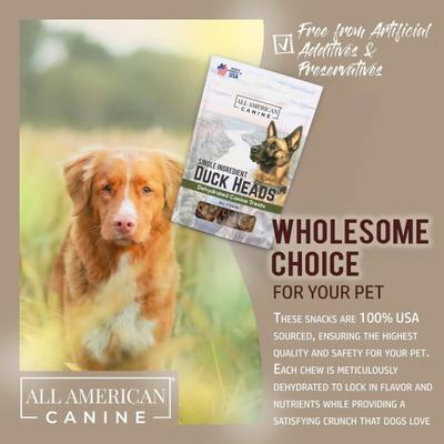 Show full view: All American Canine Duck Heads Dehydrated Dog Treats, 2 count slide 7 of 7