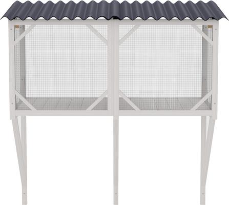 Show full view: Yafylly Catio Wooden Hammock Cat Window Perch, Ancient White, Medium slide 2 of 5