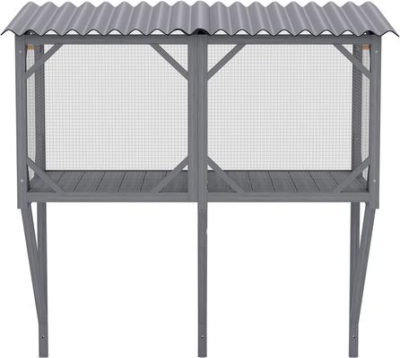 Show full view: Yafylly Catio Wooden Hammock Cat Window Perch, Grey, Medium slide 3 of 6