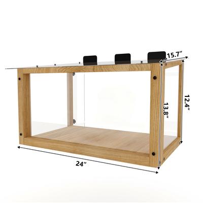 Show full view: Yafylly Catio Waterproof Cat Window Perch Catio, Cat Window Box with Bug-Resistant Mesh, Natural, Small slide 3 of 5