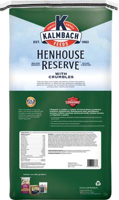 Show full view: Kalmbach Feeds Henhouse Reserve All Natural with Crumbles Chicken & Duck Feed, 30-lb bag slide 2 of 3