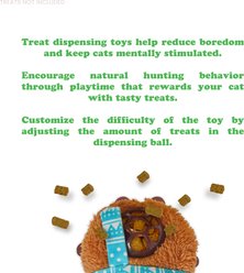 Meowijuana Christmas Knock 'N' Nibble Winter Buddy Plush Cat Toy with Catnip, Brown/Blue, Small slide 2 of 8