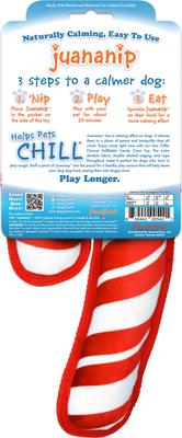 Show full view: Doggijuana Christmas Tuffer Chewer Candy Cane Tough Chew Dog Toy, Red/White, Medium slide 2 of 7