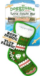 Doggijuana Christmas Tuffer Chewer Mini Stocking Stuffer Tough Chew Dog Toy, Green, Medium