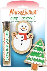 Meowijuana Christmas Get Frosted Sugar Cookie Plush Cat Toy with Catnip, Multicolor, Small, 2 count