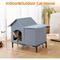Show in main carousel: Kylinsure Polyester Outdoor Cat House, Grey, Large slide 6 of 8