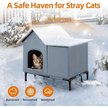 Show in main carousel: Kylinsure Polyester Outdoor Cat House, Grey, Large slide 3 of 7