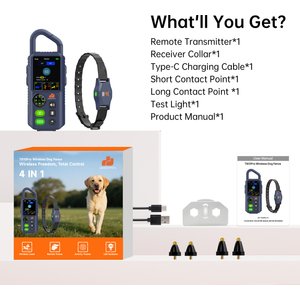 GroovyPets Wireless Dog Fence Waterproof Dog Training Collar