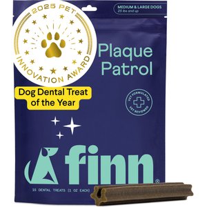 Finn Plaque Patrol Dental Sticks Dog Treats, Large, 15 count