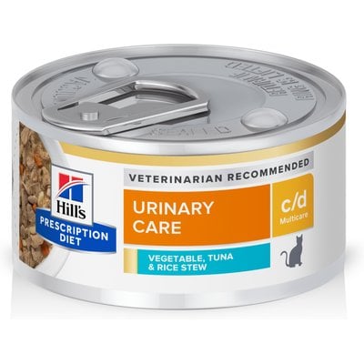Hill's Prescription Diet Hill's Prescription Diet c/d Multicare Urinary Care Vegetable, Tuna & Rice Stew Wet Cat Food, 2.9-oz can, case of 4