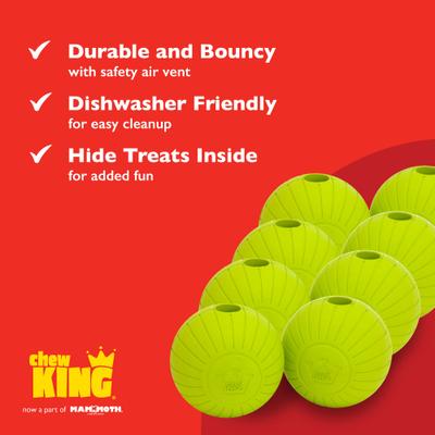 Show full view: Chew King by Mammoth Collection Supreme Tough Ball Dog Toy, Green, 3-in, 8 count slide 8 of 11