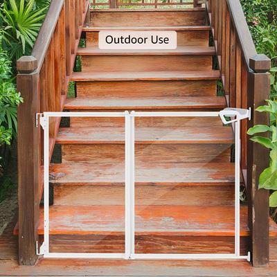 Show full view: Unipaws Extendable Transparent Dog Gate, White slide 7 of 8