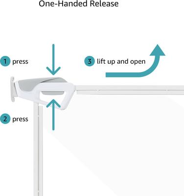 Show full view: Unipaws Extendable Transparent Dog Gate, White slide 5 of 8