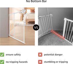 Unipaws Extendable Transparent Dog Gate, White slide 2 of 8