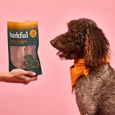 Show full view: Barkful Chicken Tender Human Grade Adult Dehydrated Dog Treats, 4-oz bag slide 6 of 8