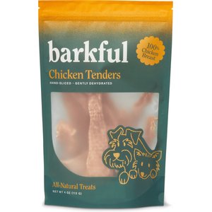 Barkful Chicken Tender Human Grade Adult Dehydrated Dog Treats, 4-oz bag