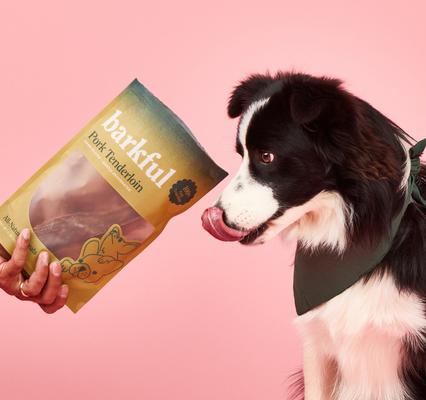 Show full view: Barkful Pork Tenderloin Human Grade Adult Dehydrated Dog Treats, 4-oz bag slide 5 of 7