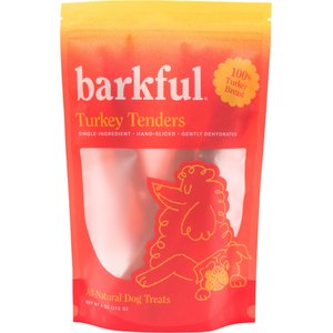 Barkful Turkey Tender Human Grade Adult Dehydrated Dog Treats, 4-oz bag