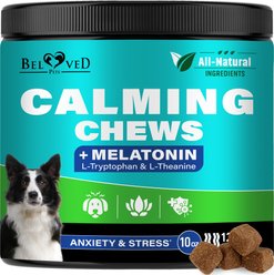 Beloved Pets Melatonin Bacon Flavored Chews Calming Supplement for Dogs, 10-oz bag
