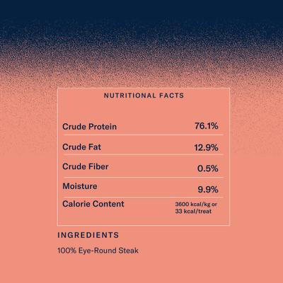 Show full view: Barkful Steak Strips Human Grade Adult Dehydrated Dog Treats, 4-oz bag slide 7 of 7