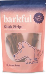 Barkful Steak Strips Human Grade Adult Dehydrated Dog Treats, 4-oz bag slide 1 of 6