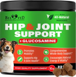 Beloved Pets Glucosamine Bacon Flavored Chews Hip & Joint Support Supplement for Dogs, 10-oz bag