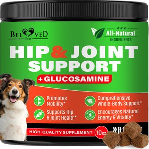 Beloved Pets Glucosamine Bacon Flavored Chews Hip & Joint Support Supplement for Dogs, 10-oz bag