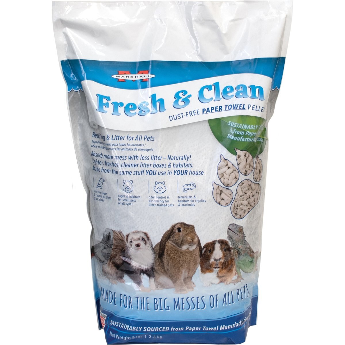 Marshall Fresh N Clean Ferret Litter, 5-lb bag