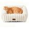 Show in main carousel: Bedsure Orthopedic Bolster Dog Bed with Removable Cover, Cream, Small slide 1 of 8