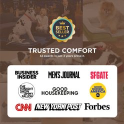 Bedsure Orthopedic Bolster Dog Sofa Bed with Removable Cover, Self Warming-Grey, X-Large slide 2 of 8