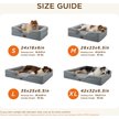 Show in main carousel: Bedsure Orthopedic Bolster Dog Sofa Bed with Removable Cover, Self Warming-Grey, Large slide 6 of 10