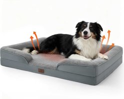 Bedsure Orthopedic Bolster Dog Sofa Bed with Removable Cover, Self Warming-Grey, X-Large slide 1 of 8