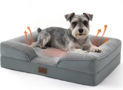 Bedsure Orthopedic Bolster Dog Sofa Bed with Removable Cover, Self Warming-Grey, Medium slide 1 of 8