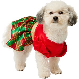 Frisco Red & Green Plaid Dog & Cat Dress, Medium