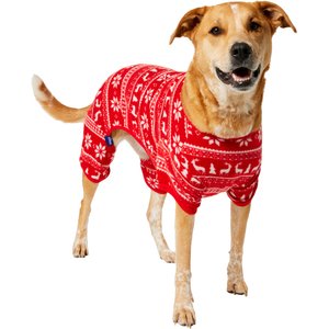 Frisco Holiday Fair Isle Dog & Cat Cozy Polar Fleece PJs, DNU, XX-Large