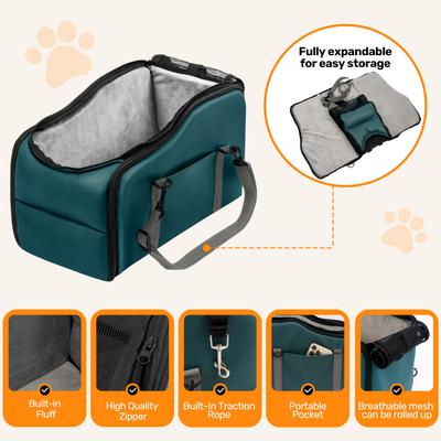 Show full view: Niubya Dog Car Booster Seat, Green slide 7 of 10